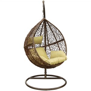 Кресло подвесное Art and craft furniture коричневое искусственный ротанг