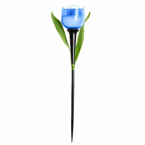 Фонарь садовый Uniel, Blue Tulip USL-C-454/PT305, на солнечной батарее, грунтовый, пластик, 5.5х30.5 см, белый свет