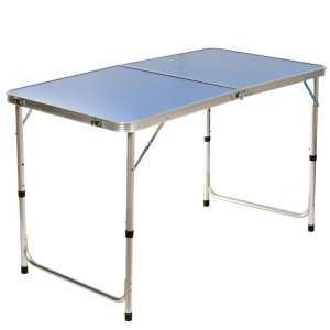Стол складной металл, прямоугольный, 120х60х55.5 см, столешница МДФ, голубой, Green Days, YTFT044-blue