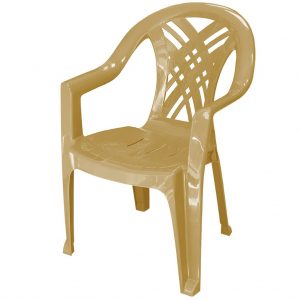 Кресло пластик, Стандарт Пластик Групп, 84х60х66 см, бежевое