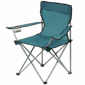 Стул-кресло 52х52х85 см, серо-зеленый, с подстаканником, 100 кг, YTBC002-19-4726
