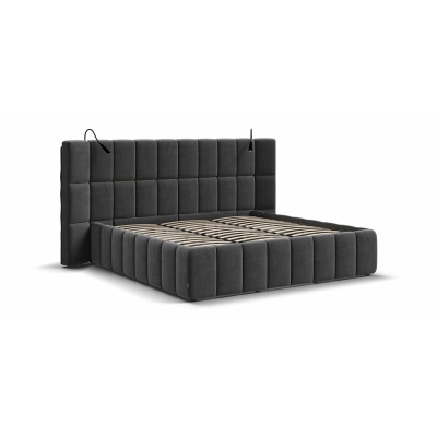 Кровать BOSS.XO велюр Monolit серая