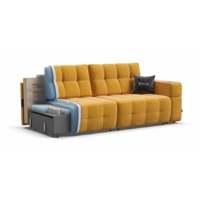 Диван BOSS.XO велюр Monolit маст / WOOD Rock