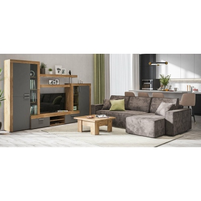 Угловой диван Оскар Alkantara серый