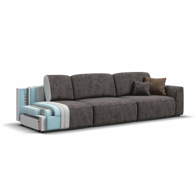 Диван KING MAX SE велюр Alkantara серый