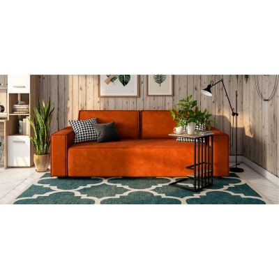 Диван Норд Велюр Алькантара синий с еврокнижкой и бельевым ящиком