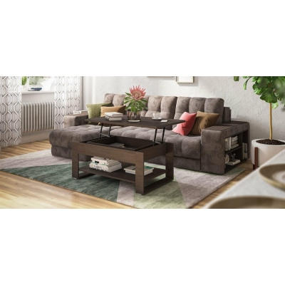 Угловой диван BOSS 2.0 XL велюр Alkantara серый