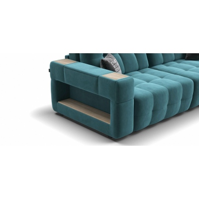 Диван BOSS.XO велюр Monolit зеленый/ WOOD Snow