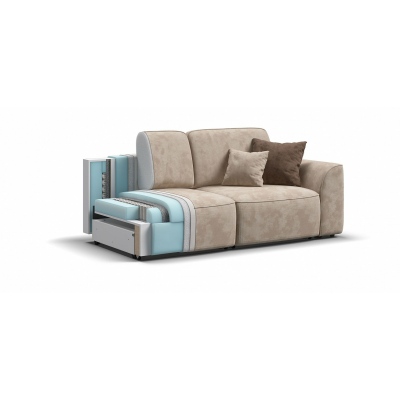 Диван KING MODOOL Велюр Alkantara пепел