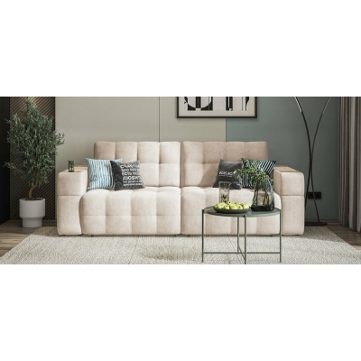 Диван BOSS.XO велюр Monolit латте/ WOOD Snow