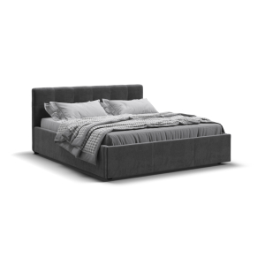 Кровать Белла 160*200 велюр Monolit серый