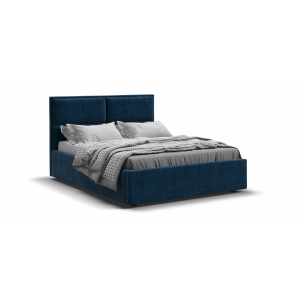 Кровать MILA 140*200 велюр Monolit синий