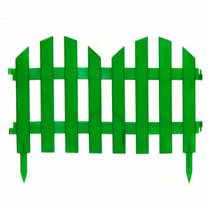 Забор декоративный пластмасса, Palisad, №4, 28х300 см, зеленый, ЗД04
