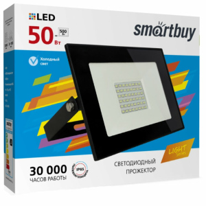 Прожектор светодиодный Smartbuy, FL SMD LIGHT, 50 Вт, 6500 К, черный, SBL-FLLight-50-65K