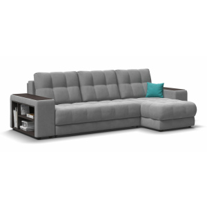 Угловой диван BOSS 3.0 XL велюр Monolit сталь