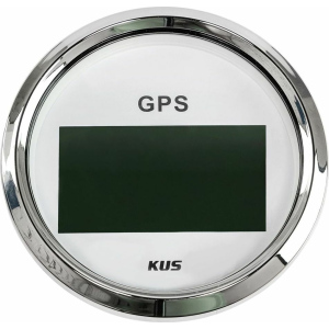 GPS-спидометр электронный, белый циферблат, нержавеющий ободок, выносная антенна, д. 85 мм JMV00260_KY08109_sale