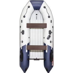 Надувная лодка ПВХ, Таймень NX 3400 НДНД PRO, светло-серый/синий 00191770