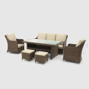 Комплект мебели Ns Rattan Baku коричневый с бежевым 6 предметов