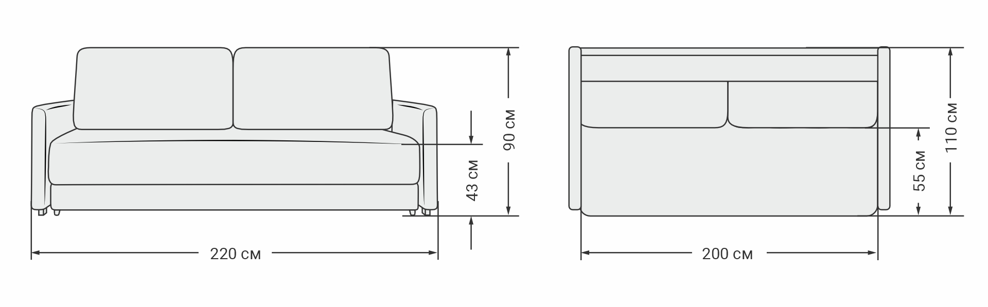 Диван BOSS 2.0 LOFT Велюр Royal агат