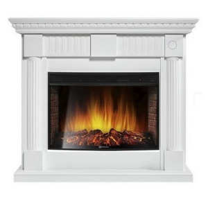 Электрокамин с широким очагом 2D Electrolux EFP/P-3320RLS с порталом Firelight Colonna 30 U белый