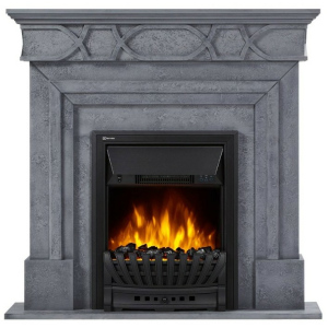 Электрокамин с классическим очагом 2D Electrolux EFP/P-1020LS с порталом Firelight Antico Classic серый