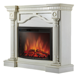 Электрокамин с широким очагом 3D Electrolux EFP/P-2620RLS с порталом Firelight Rome 26/30 Белёный Дуб