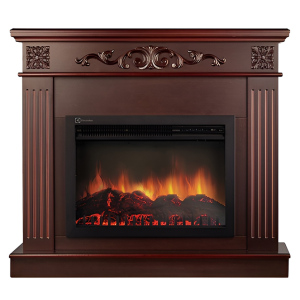 Электрокамин с широким очагом 3D Electrolux EFP/P-3020LS с порталом Firelight Noce 26/30 шпон темный дуб