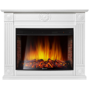 Электрокамин с широким очагом 2D Electrolux EFP/P-3320RLS с порталом Firelight Frame 30 U (угловой) белый
