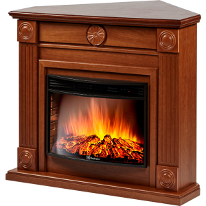 Электрокамин с широким очагом 2D Electrolux EFP/P-3320RLS с порталом Firelight Frame 30 U (угловой) дуб