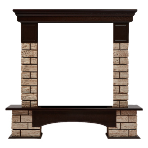Классический портал для камина Firelight Forte Wood Classic камень тем., шпон венге