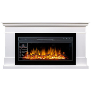 Линейный электрокамин  Royal Flame California (белый) с очагом Vision 42 LOG LED