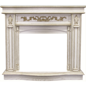 Широкий портал  для камина Royal Flame Cardinal под очаг Dioramic 25 LED FX White Oak