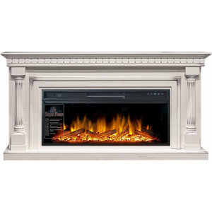 Линейный электрокамин  Royal Flame Dallas (слоновая кость с патиной) с очагом Vision 42 LOG LED