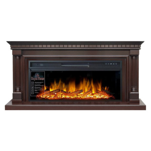 Линейный электрокамин  Royal Flame Dallas (темный дуб) с очагом Vision 42 LOG LED
