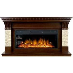 Линейный электрокамин  Royal Flame Denver (тем. дуб) с очагом Vision 42 LOG LED