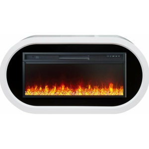 Линейный электрокамин  Royal Flame Ellips (белый с черным) с очагом Vision 42 LED