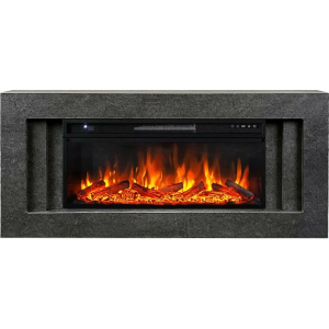 Линейный электрокамин  Royal Flame Line 42 SFT Dark Grey с очагом Vision 42 LOG LED