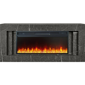 Линейный электрокамин  Royal Flame LINE 42 SFT Stone Touch cерый мрамор с очагом Vision 42 LED