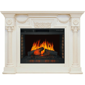 Электрокамин с широким очагом 2D  Royal Flame London с очагом Vision 30 EF LED FX (слоновая кость с патиной)