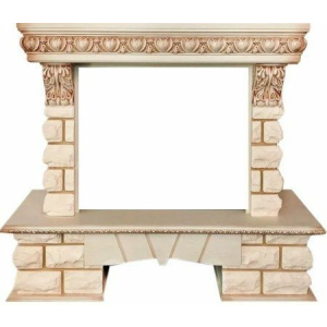 Широкий портал  для камина Royal Flame Pierre Luxe LORD под очаг Jupiter FX New Слоновая кость