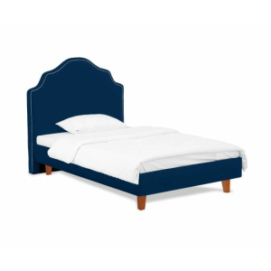 Кровать Princess II L (Синий, 130, Ткань Italia 17, Ножки Пирамида светло-коричневые)