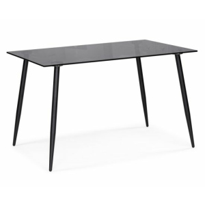 Стол стеклянный Smoke 120х80х75 clear gray / black