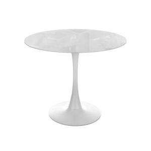 Стол стеклянный Tulip 90x74 super white glass