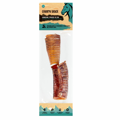 Country snack лакомство Конская трахея для собак (10 см) (50 г.)