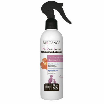Очищающий BIO-лосьон Biogance No Rinse Lotion с экстрактом настурции для бережной сухой очистки шерсти кошек