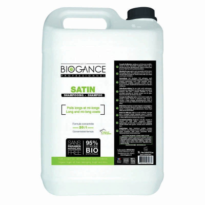 Biogance Satin Pro шампунь для длинной шерсти концентрированый 5 л уход за шерстью для взрослых