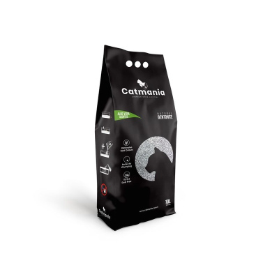 Наполнитель комкующийся Catmania Aloevera для кошачьего туалета с ароматом алоевера