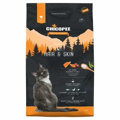 Chicopee HNL Cat Hair Skin сухой корм для кошек для кожи и шерсти 1,5 кг