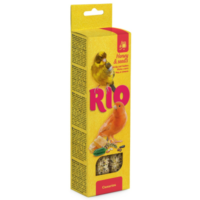 RIO Палочки для канареек с медом и полезными семенами (2х40 г.) (Злаковое ассорти, 80 г.)
