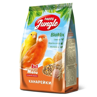 Happy Jungle Корм для канареек (Злаковое ассорти, 500 г.)